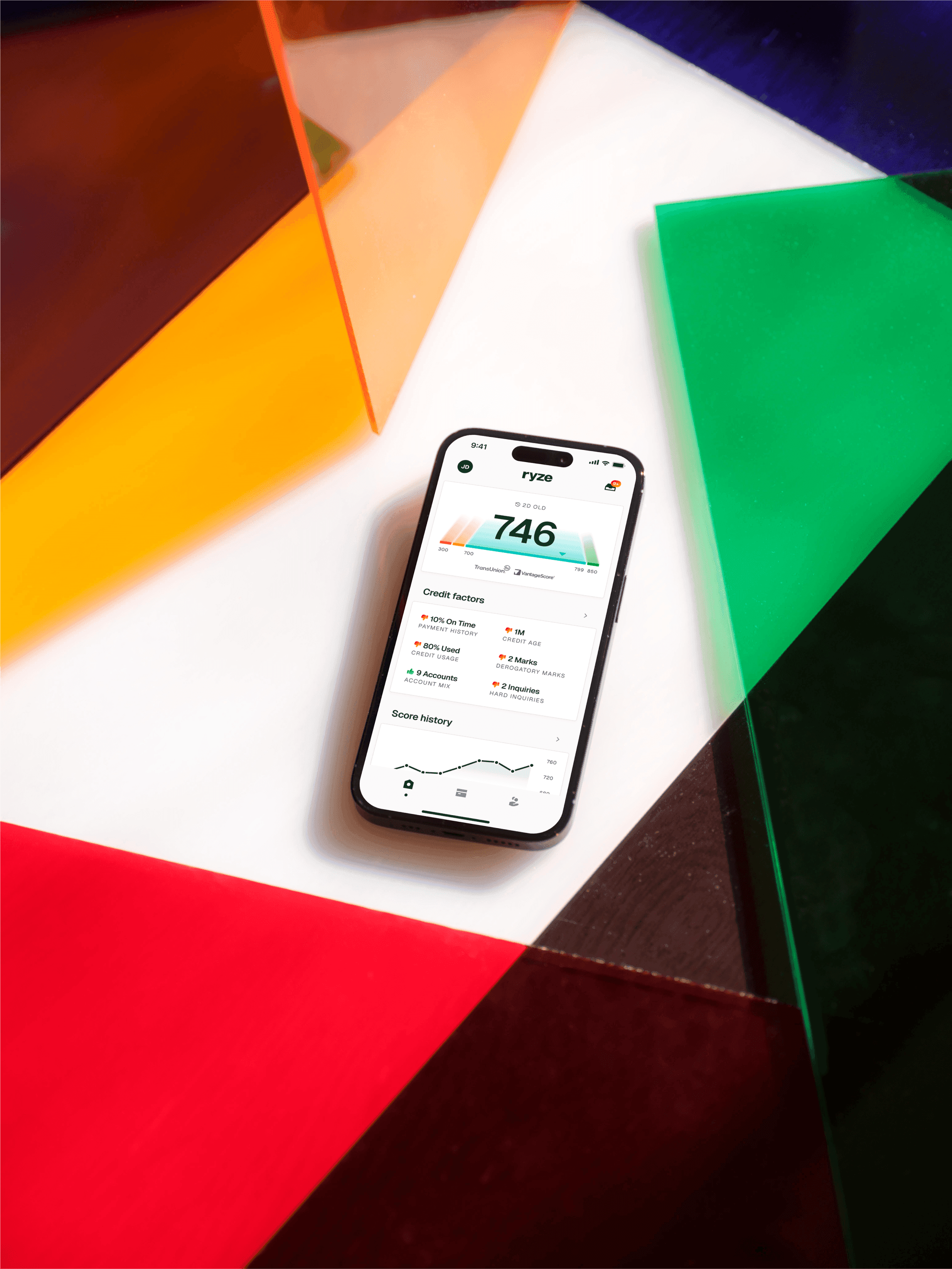 Ryze credit score app hero