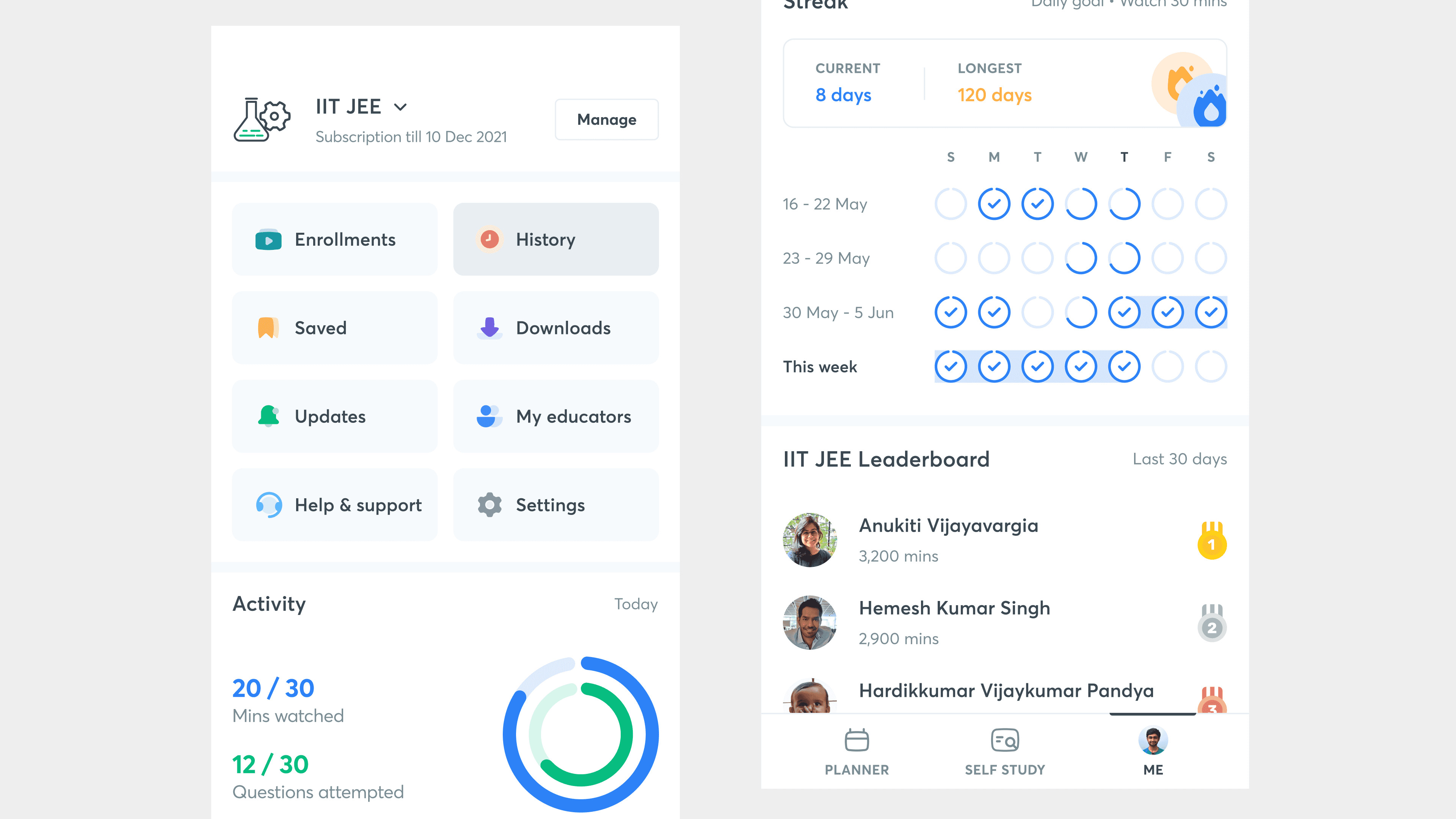 Unacademy planner learning loop