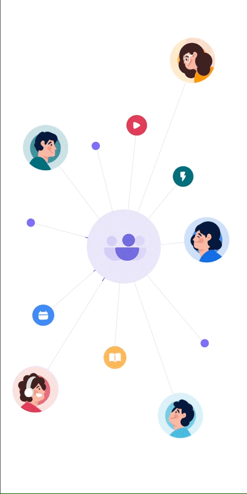 Unacademy groups animated flow